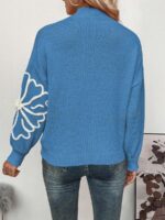 Pulover Tricotat Cristiana Albastru - imagine 2