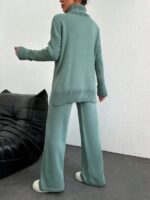 Compleu Tricotat cu Pantalon Teresa Vernil - imagine 2