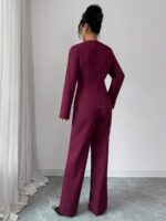 Compleu cu Pantalon Madalina Violet - imagine 2