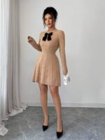 Rochie Scurta Tricotata Silke Maro - imagine 4