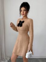 Rochie Scurta Tricotata Silke Maro - imagine 3