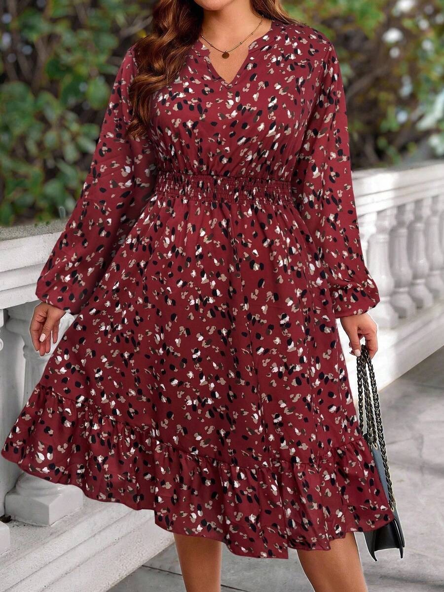 43 Rochie Scurta Theodora Grena cu Print Alb si Negru - Marimi Mari - imagine 1