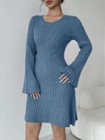 Rochie Scurta Tricotata Inko Albastra