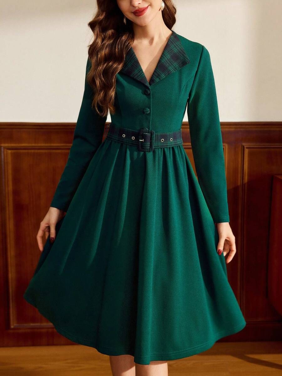 44 Rochie Midi Layla Verde - imagine 1