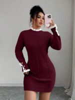 Rochie Scurta Tricotata Vivianna Grena