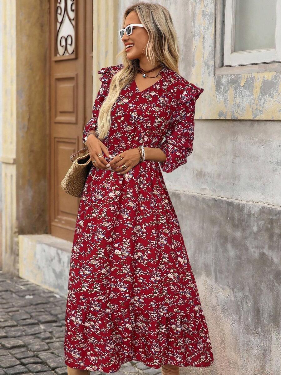 48 Rochie Midi Karina Rosie Inflorata - imagine 1