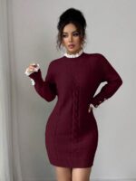 Rochie Scurta Tricotata Vivianna Grena - imagine 3