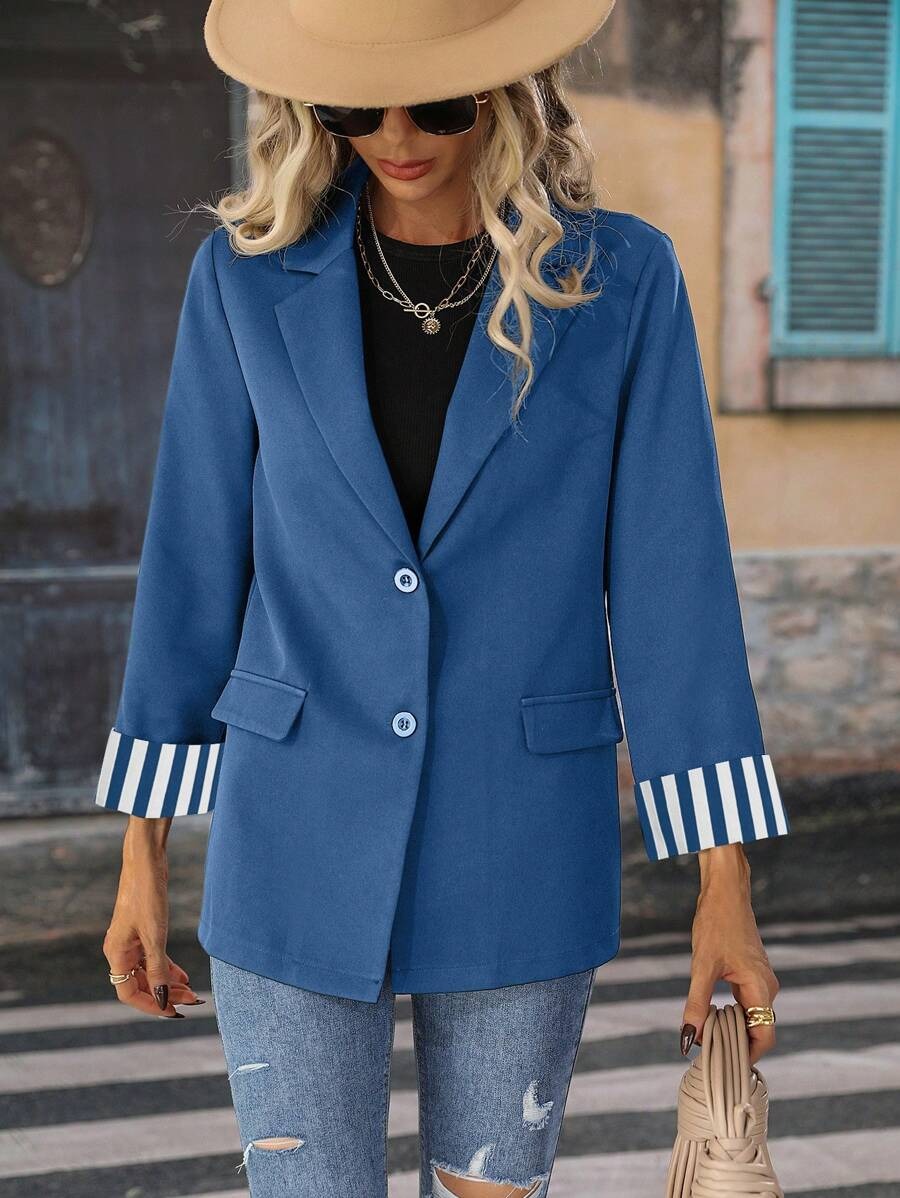 49 Sacou Dama Caterina Albastru ( fara captuseala ) - imagine 1