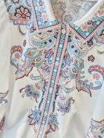 Camasa Dama Simina Alba cu Print Multicolor - imagine 6