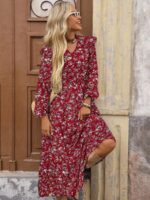 Rochie Midi Karina Rosie Inflorata - imagine 4