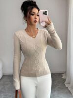 Pulover Tricotat Anemona Bej