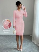 Rochie Scurta Tricotata Petra Roz