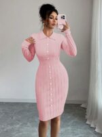 Rochie Scurta Tricotata Petra Roz - imagine 3