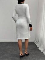 Rochie Scurta Tricotata Didra Alba - imagine 2