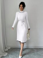 Rochie Midi Tricotata Selena Alba