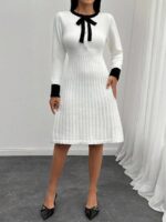 Rochie Scurta Tricotata Didra Alba