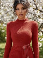 Rochie Midi Tricotata Maddy Caramizie - imagine 3