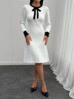 Rochie Scurta Tricotata Didra Alba - imagine 3
