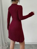 Rochie Scurta Tricotata Elma Grena - imagine 2