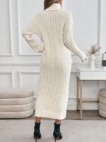 Rochie Midi Tricotata Rosa Alba - imagine 2