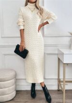 Rochie Midi Tricotata Rosa Alba