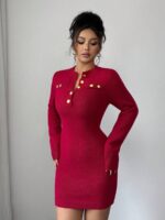 Rochie Scurta Tricotata Vera Rosie