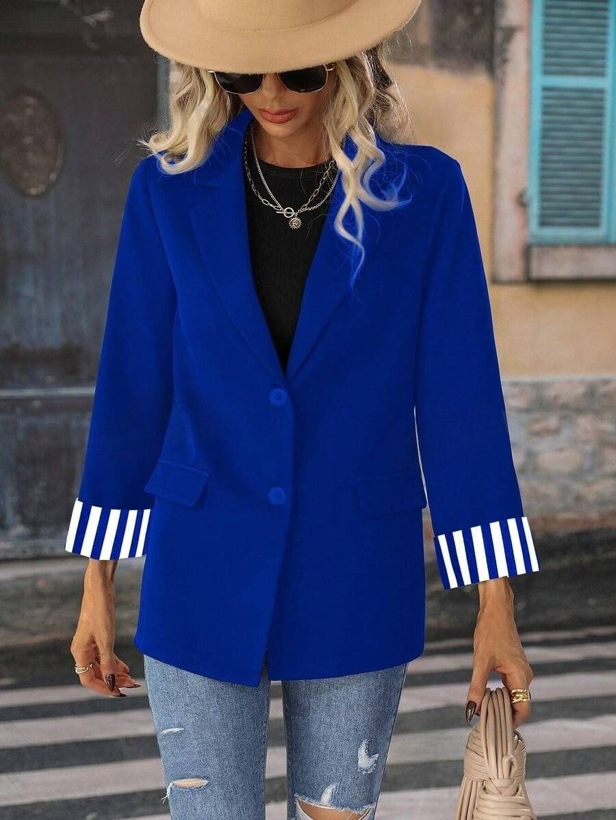 13 Sacou Dama Caterina Albastru ( fara captuseala ) - imagine 1