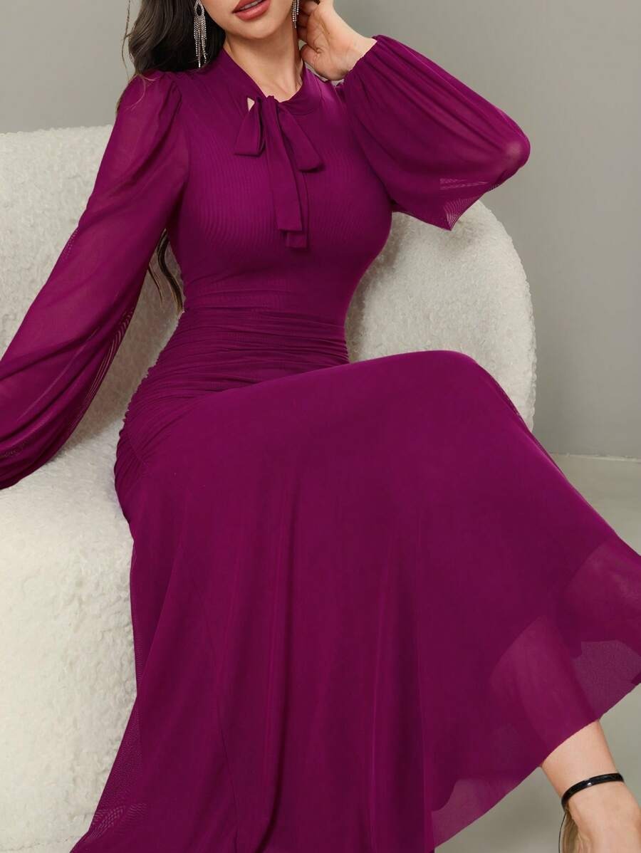 13 Rochie Midi Maya Violet - imagine 1