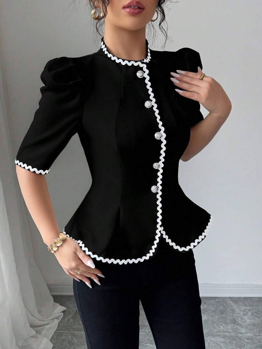 15 Tunica Dama Solveig Neagra - imagine 1