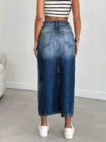 Fusta Midi Manasia din Denim - imagine 2
