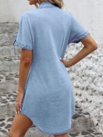 Rochie Scurta Alexandra din Denim - imagine 2