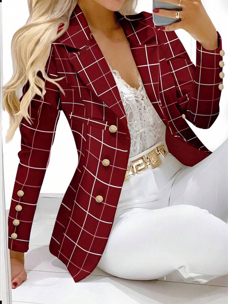 24 Sacou Dama Lorina Grena in Carouri Albe ( fara captuseala ) - imagine 1