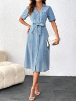 Rochie Midi Lilly din Denim - imagine 4