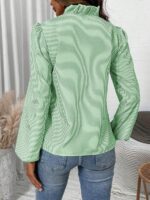 Camasa Dama Minka Vernil cu Dungi Albe - imagine 2