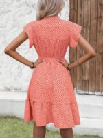 Rochie Scurta Elisabeth Corai cu Buline Negre - imagine 2