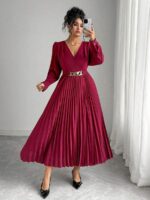 Rochie Lunga Simina Grena Plisata - Marimi Mari - imagine 3