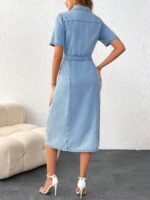 Rochie Midi Lilly din Denim - imagine 2