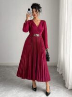 Rochie Lunga Simina Grena Plisata - Marimi Mari