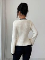 Pulover Tricotat Sofia Alb - imagine 2