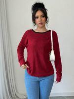 Bluza Dama Lorina Grena cu Funde Negre - imagine 2