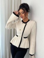 Pulover Tricotat Sofia Alb - imagine 3