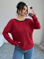 Bluza Dama Lorina Grena cu Funde Negre - imagine 3