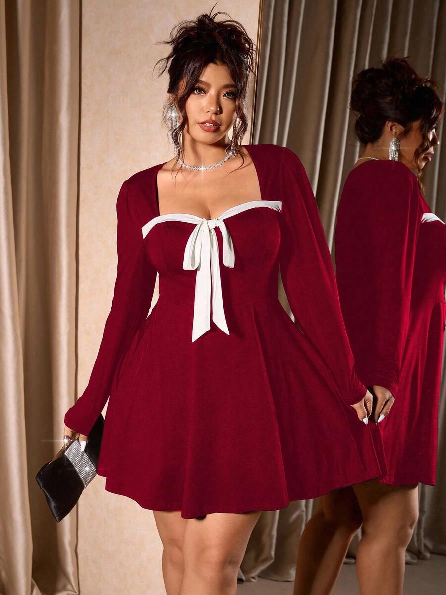 54 Rochie Scurta Martina Grena - Marimi Mari - imagine 1