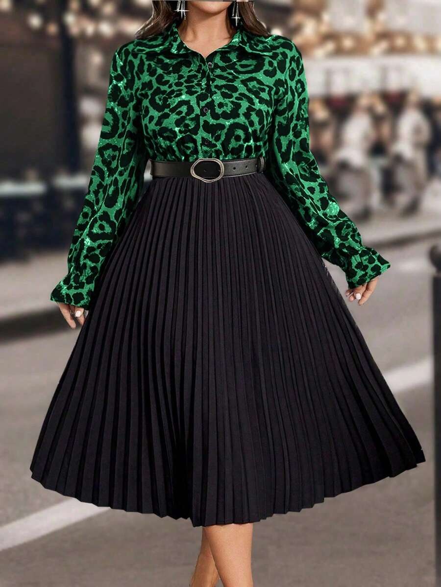 55 Rochie Midi Olga Animal Print - Marimi Mari - imagine 1