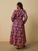 Rochie Lunga Nagy Multicolora - Marimi Mari - imagine 2