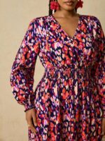 Rochie Lunga Nagy Multicolora - Marimi Mari - imagine 3