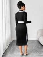 Rochie Midi Monica Neagra - Marimi Mari - imagine 2