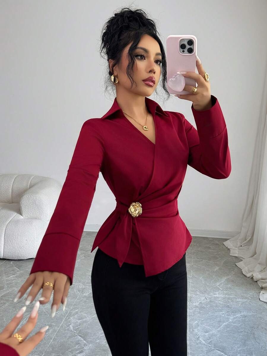 63 Bluza Dama Ancia Grena - imagine 1