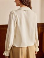 Camasa Dama Alicia Crem cu Broderie - imagine 2