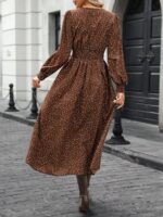 Rochie Midi Salma Maro cu Print Alb - imagine 2